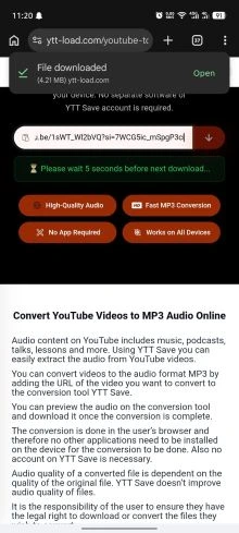 5. Your MP3 Download Starts